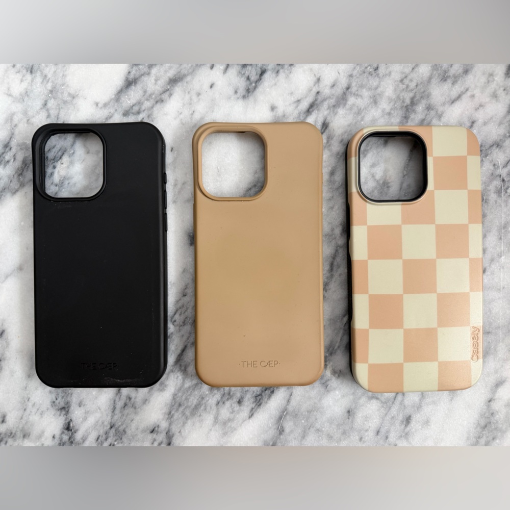 Casely Checkered Tan iPhone 15 pro max mag safe